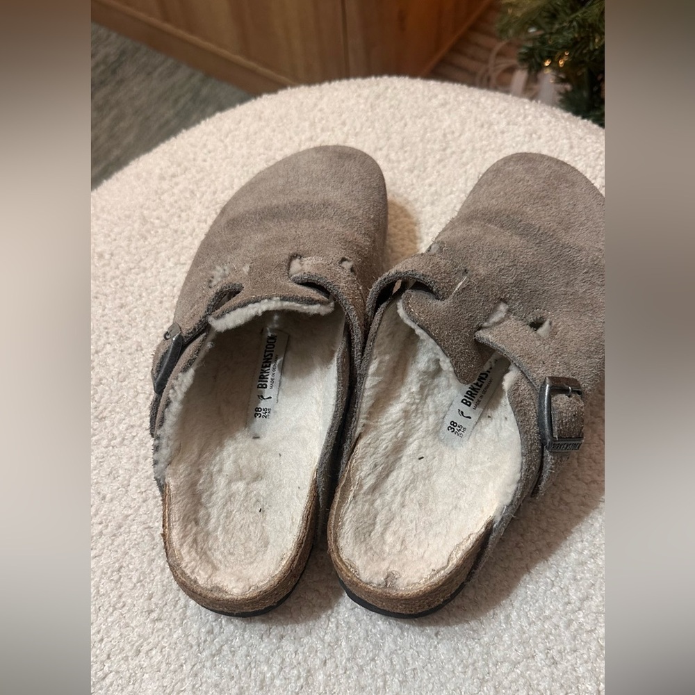 Birkenstock Boston Shearling
Suede Leather / stone color